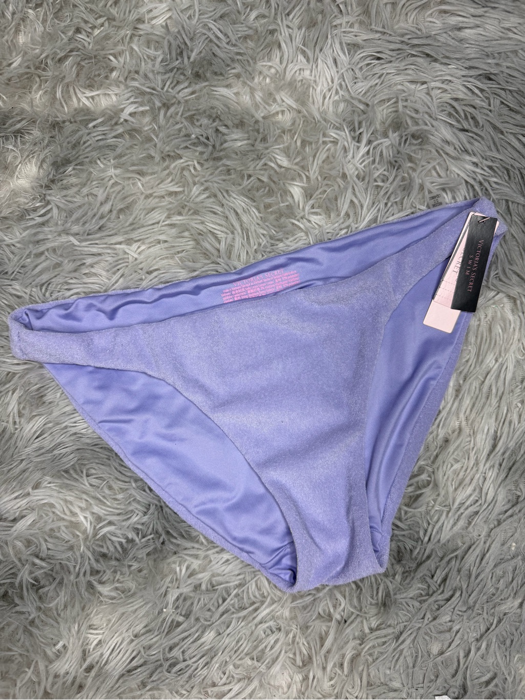 Victoria’s Secret Lilac Lavender Pastel Purple French Terry Swim Bikini Bottom